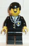 LEGO cop011 Police - Suit with Sheriff Star, Black Legs, Black Male Hair